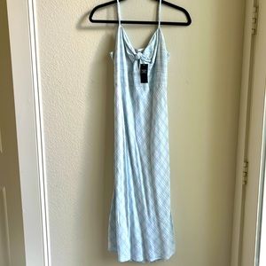 Abercrombie & Fitch light blue check sundress size M. New with tags